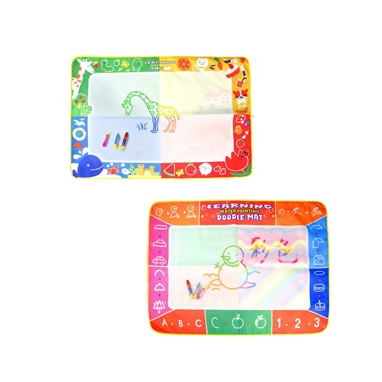 Doodle Mat Learning Toy Reusable No Mess 40x28 inch Water Drawing Mat Coloring Pad for Educational Toy Travel Chriatmas Present