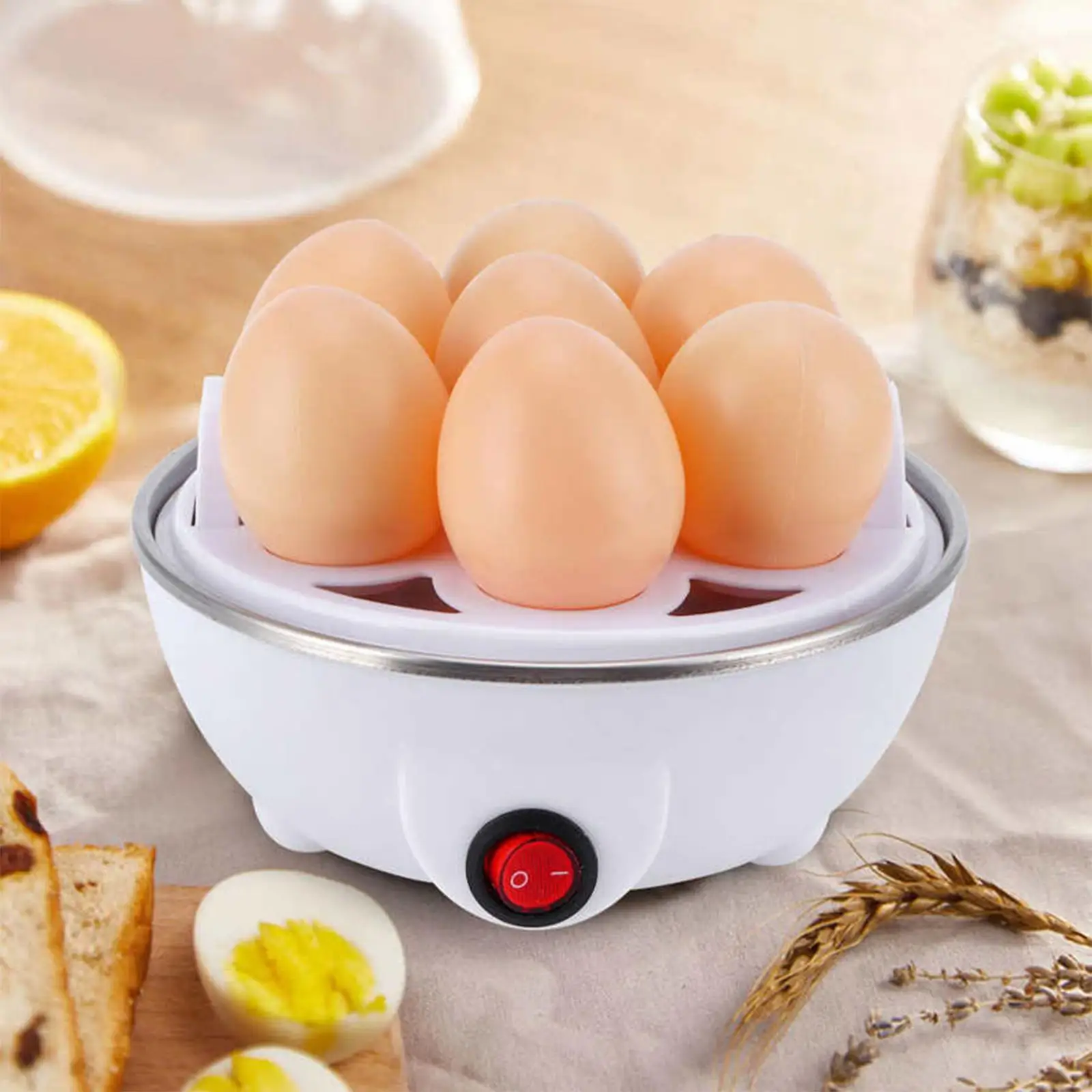 Egg Poachers plug us Temperature Steamer Stainless Portable Steaming or Boiling Egg Steamer for Cooking Vegetables Pot