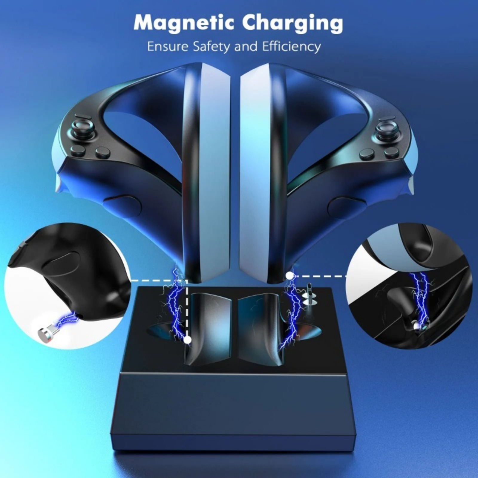 Title 2, Charging station with LED light PS VR2 magnetic...