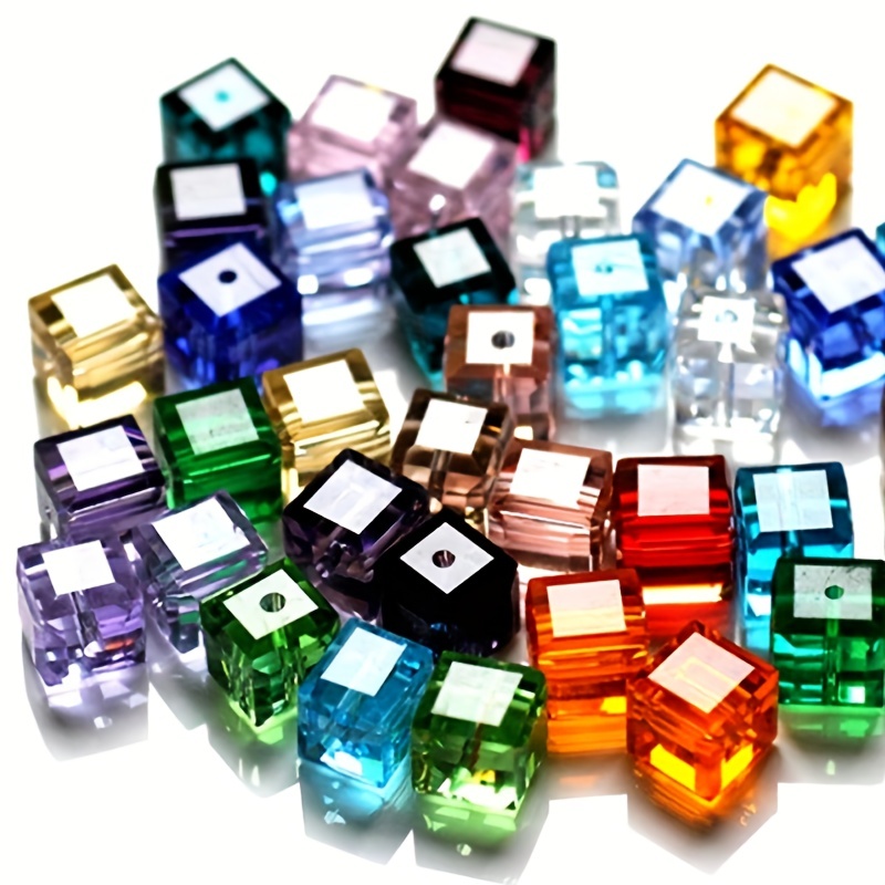 100PCS 2mm Würfel Kristall Glas Lose Perlen Für Schmuck DIY Herstellung Spacer Perlen Geeignet für DIY armbänder halsketten schmuck – Detail 1