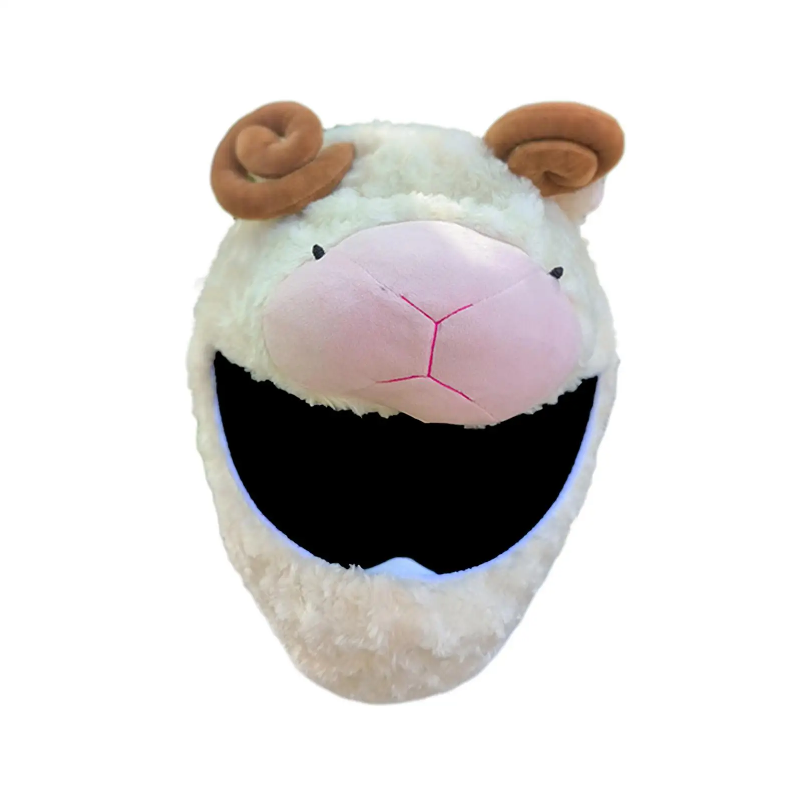 Plush Sheep Motorcycle Helmet Cover Windproof Warm Funny Animal Helmet Cover