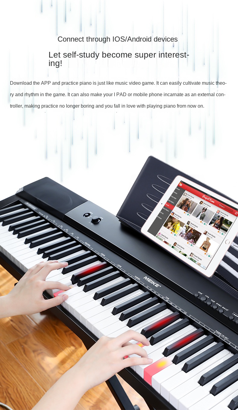 Title 12, Portable Electric Piano 88 Key Professional Adu...