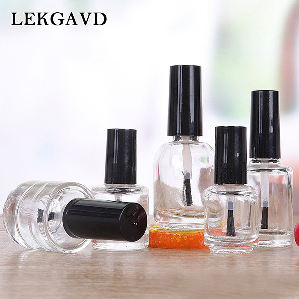 Best of 5 / 10 / 15ml Empty Nail Polish Glass Bottle Clear Portable Nail UV Gel Container Refillable Bottle Square Round Cosmetic Tube Reviews & Tips