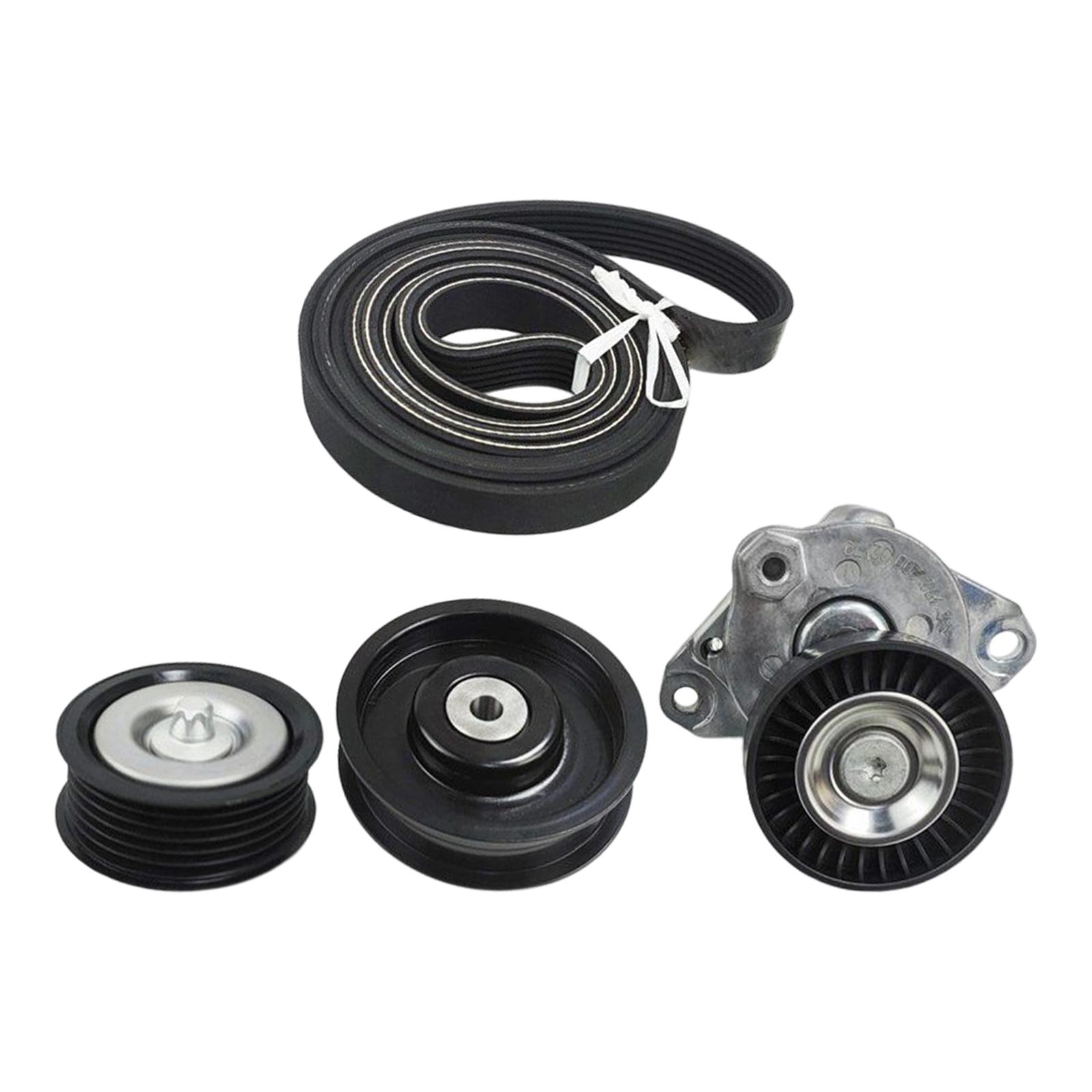 Drive Belt Tensioner and Idler Pulley Serpentine Belt Kit for GL550