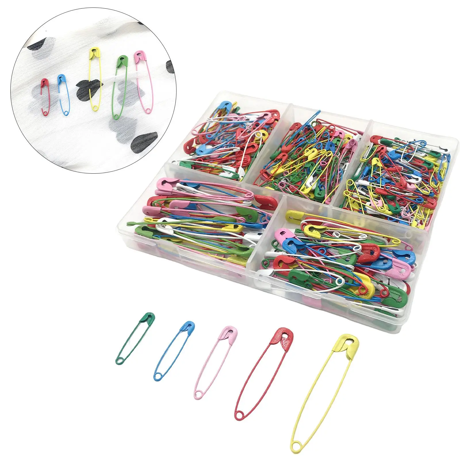 350x Metal Colorful Safety Pins Buckle Pin Locking Tools Brooch Handmade Clips for Sewing Tools Knitting Stitch Marker