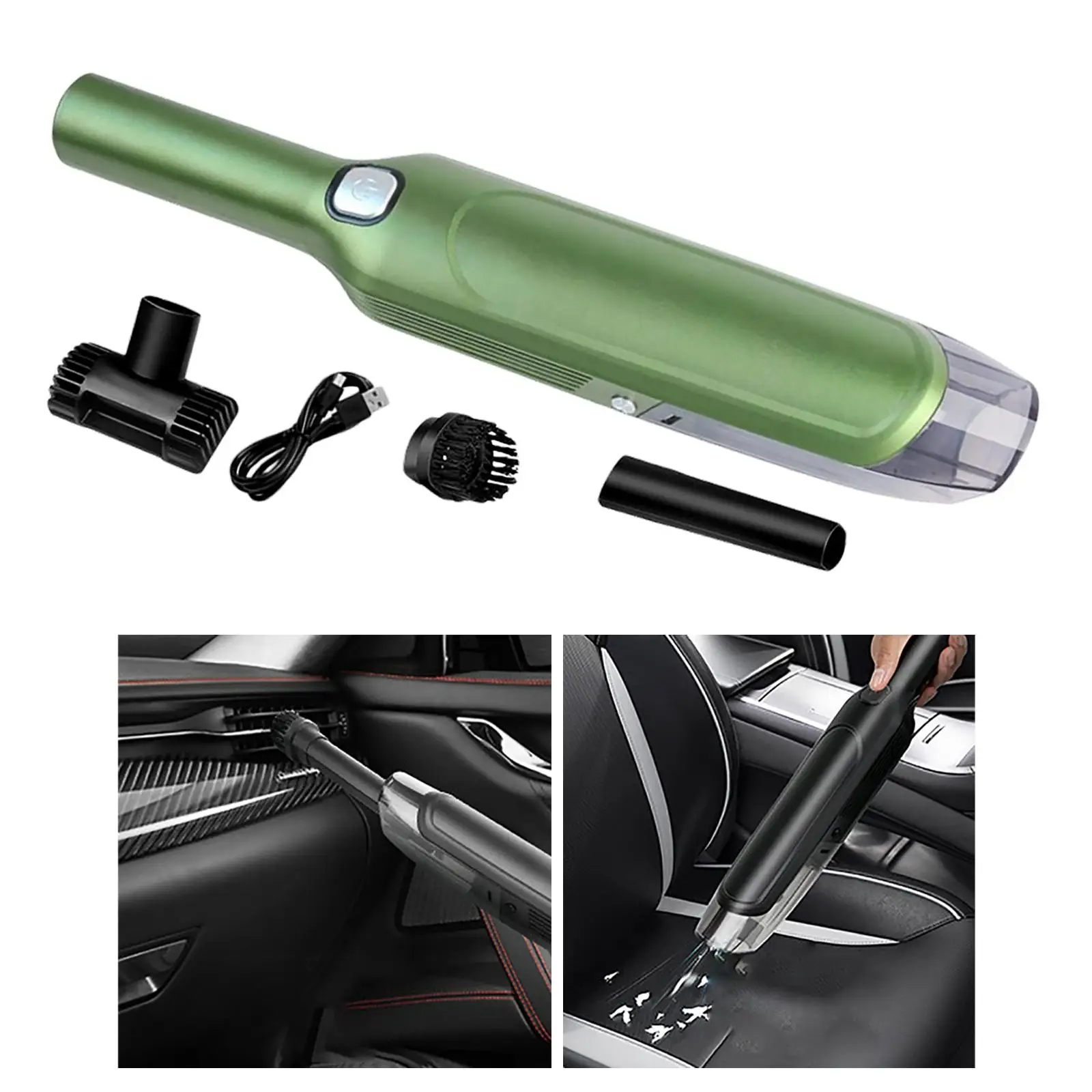 Portable Car Vacuum Cleaner 4000mAh Battery USB Rechargeable Dust