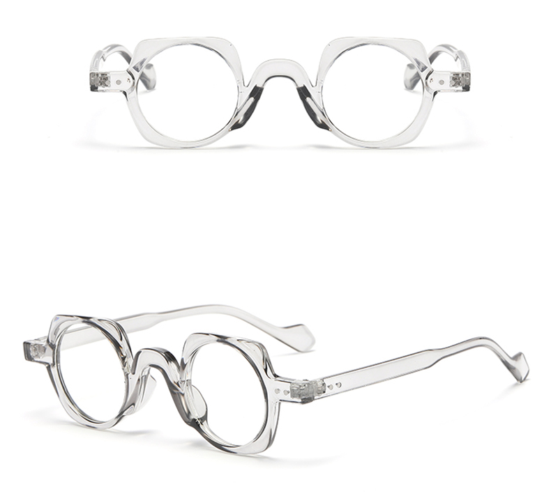JNPCXI New Arrival Retro Round Punk Glasses for Men Clear Lens Fashion Glasses Frame Women Vintage Hexagon Decoration Male