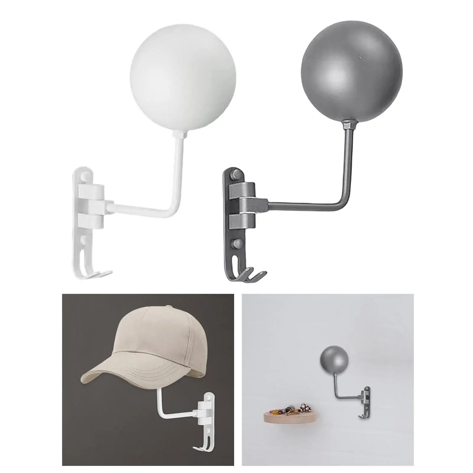 Helmet Holder Multifunctional Accessories Display Rack for Hats Coats Garage