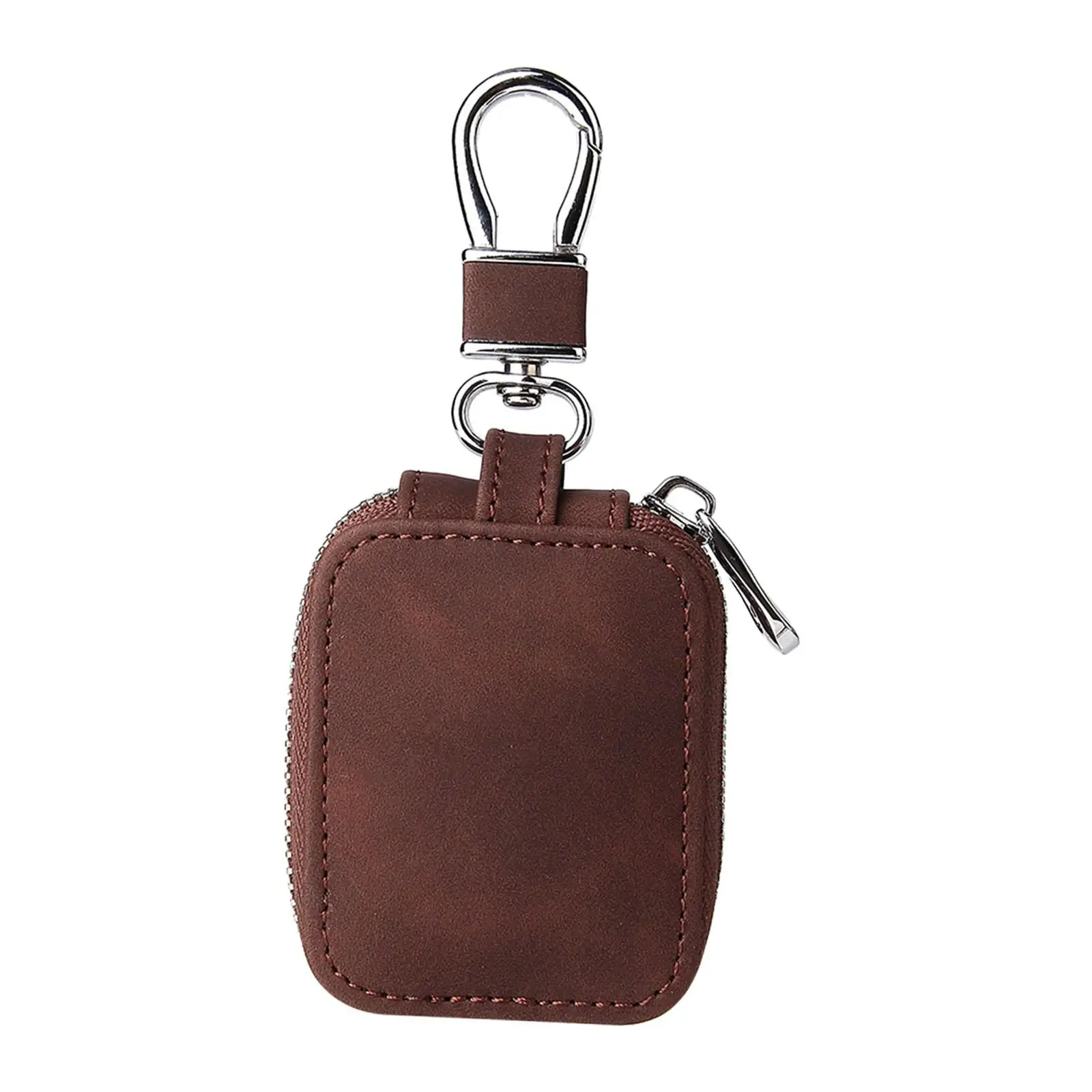 Earphone Case Shockproof with Keychain Retro Accs Portable Carrying Bag Pocket Artificial Leather Storage Bag Earbuds Case