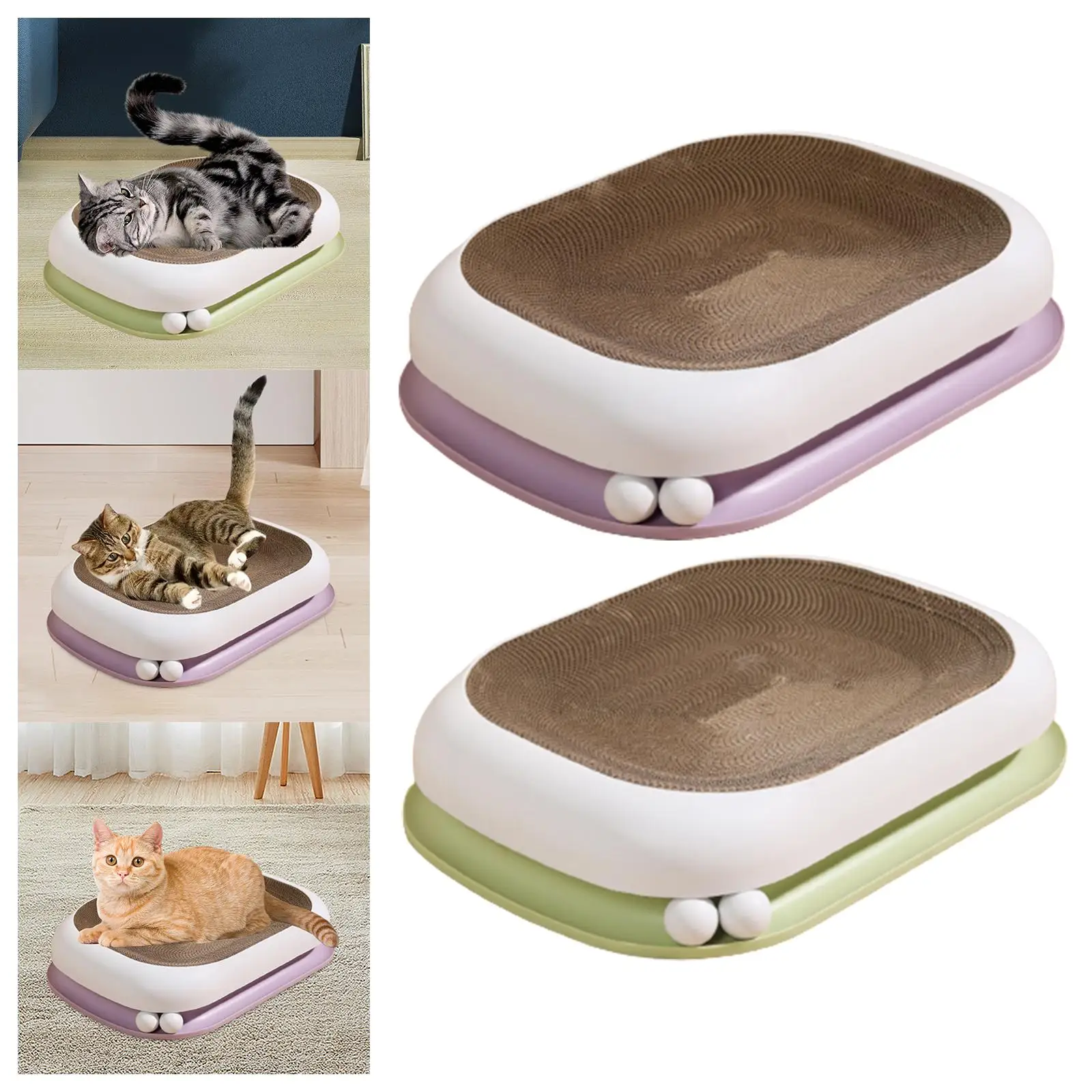 Cat Scratcher Bed Large Oval Cat Scratcher Cardboard for Furniture Protector
