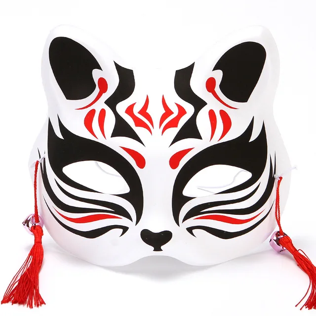 Anime Demon Slayer Fox Mask Hand-painted Japanese Mask Half Face Mask  Masquerade Festival Ball Kabuki Kitsune Masks Cosplay Prop