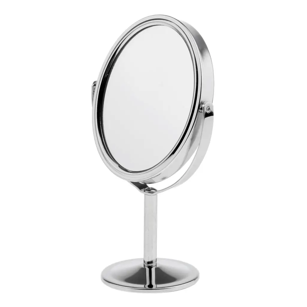 Women Makeup Cosmetic Stand Mirror Sided Magnifying Oval Girl Gift