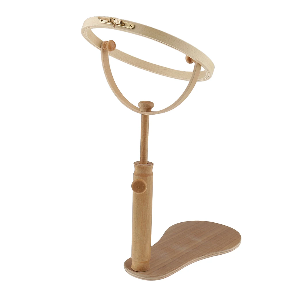 Adjustable 35-46cm Height  Stitch Rack with Dia.28cm Embroidery Hoop