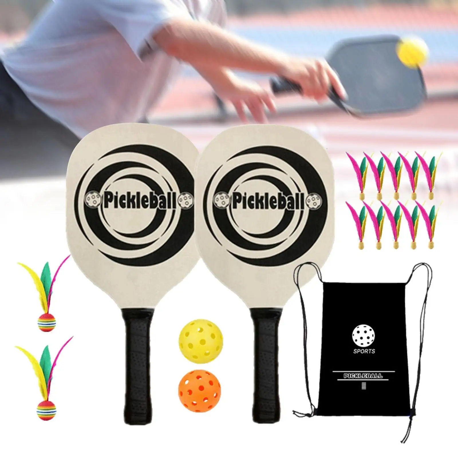 Pickleball Paddles Pickleball Racquets Carrying Bag Pickleball Rackets with 2