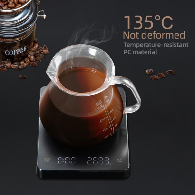 Title 2, 5kg 0.1g Smart Coffee Electronic Scale Timing K...