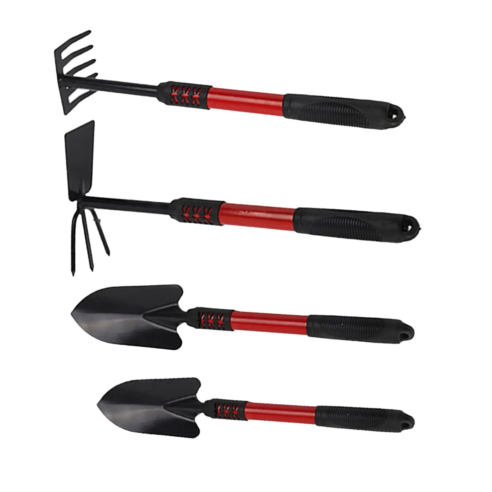 4Pcs Gardening Tool Kits Rake Garden Tool Set for Digging Gardening Weeding