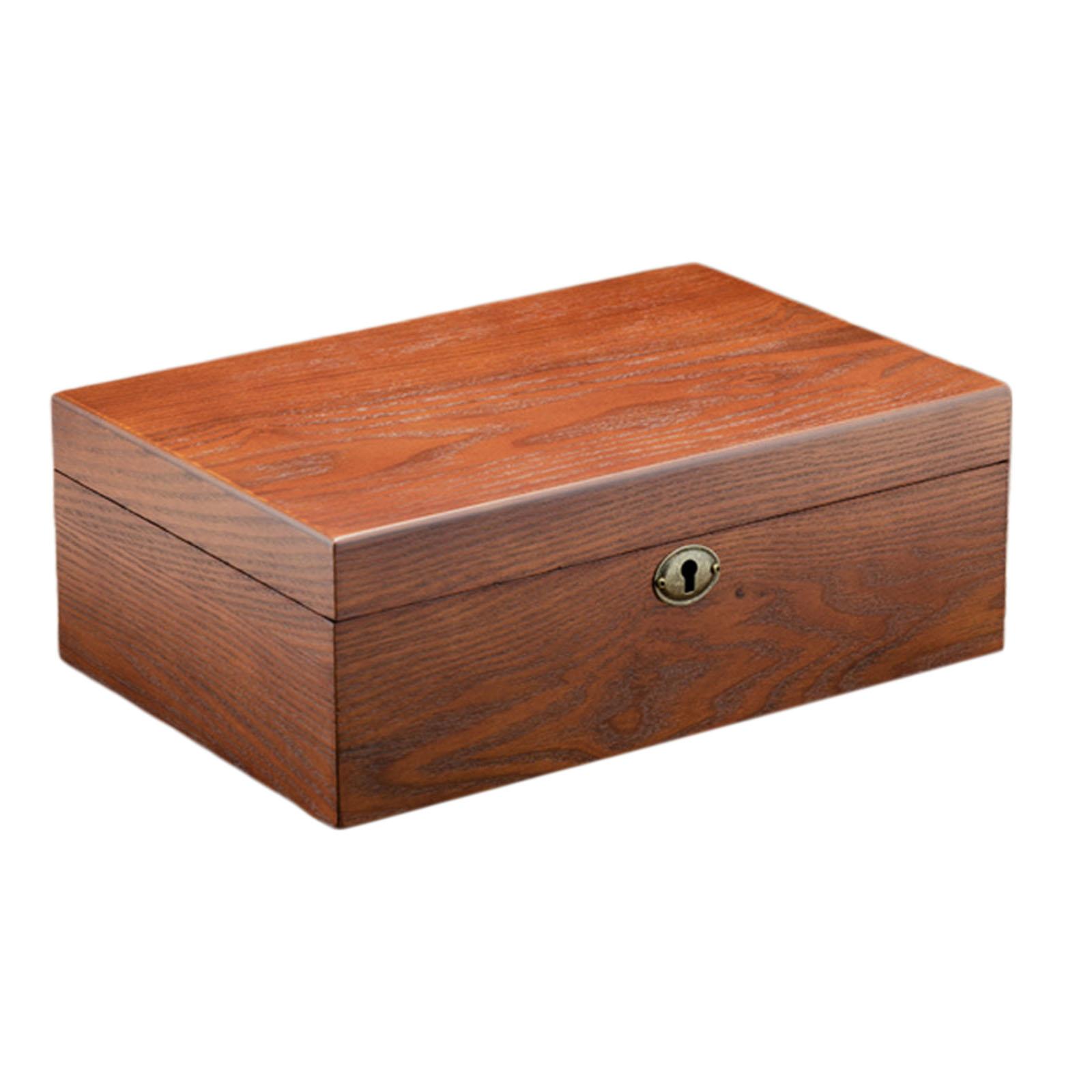 Wooden Watch Box Watch Case Organizer Birthday Gift Dustproof Storage Box for Men and Women Bangle Bracelet Display Showcase