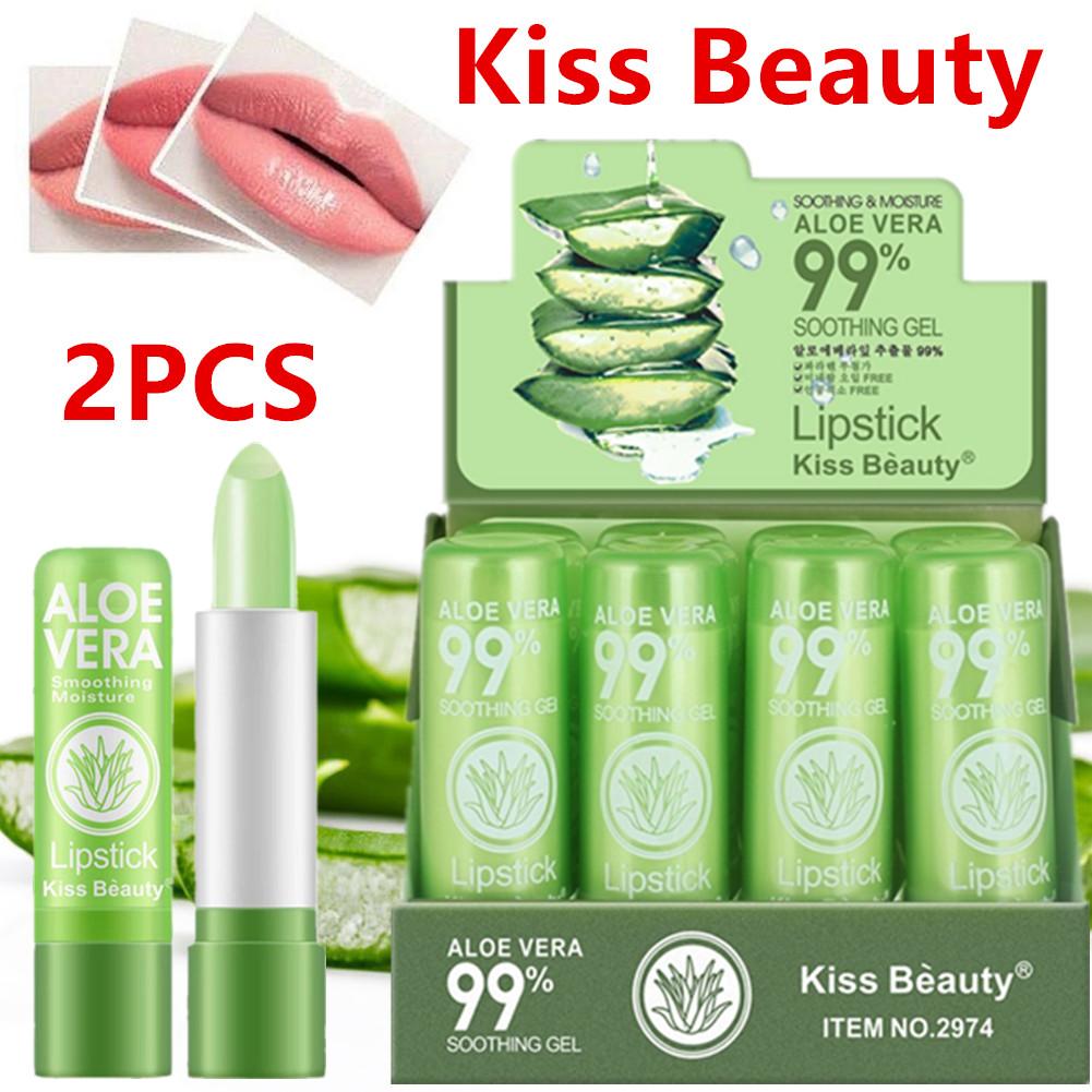 Best of 1 / 2Pcs Spring Aloe Vera Moisturizing Lipstick Long Lasting Nouritious Lip Balm Temperature Changing Color Lipgloss Lip Makeup Reviews & Tips