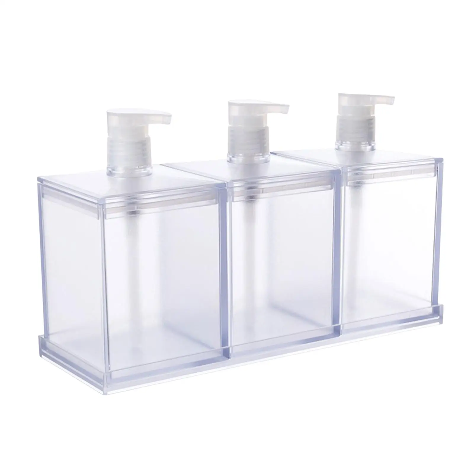 3 Pcs/Set Lotion Dispenser Bottle Shower Gel Container Reusable Empty Bottle Empty Soap Pump Bottle for Restroom Office Kitchen