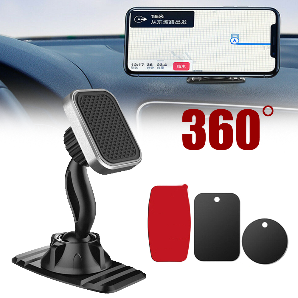 Universal Magnetic Car Mount Car Phone Holder Stand Double Strong Magnet  360° Rotation Dashboard For iPhone Android Samsung | AliExpress