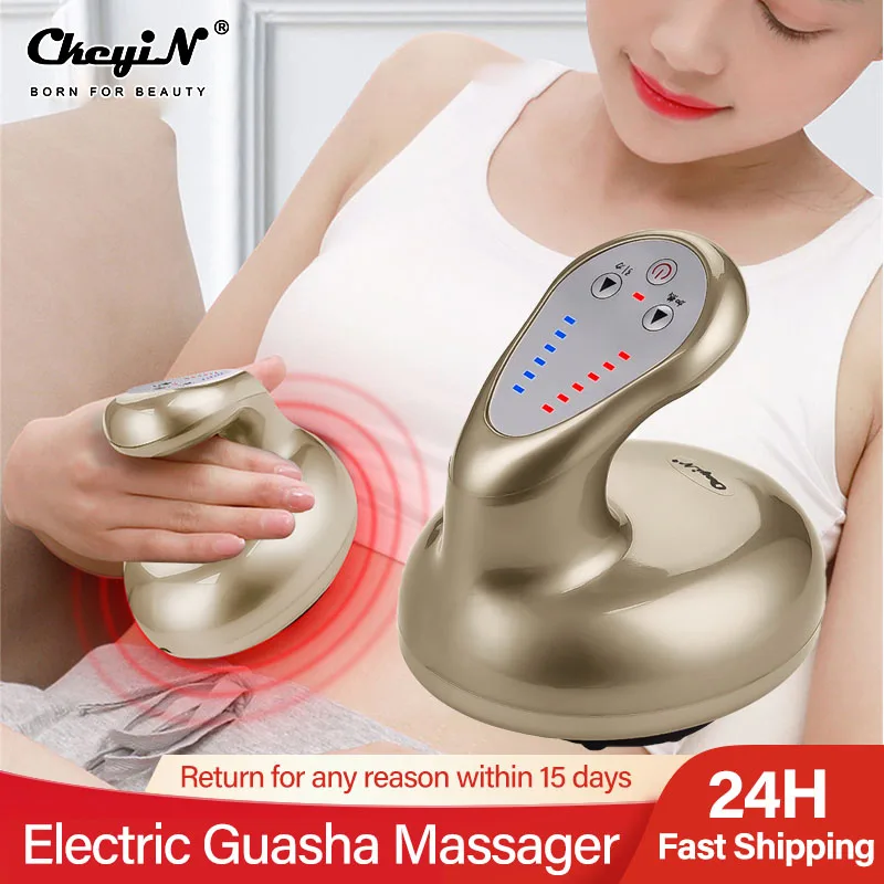 Best of USB Rechargeable Body Guasha Scraping Massager Stimulate Acupoints Cup Suction Meridian Dredge Massage Therapy Slimming Device Reviews & Tips