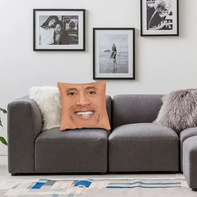 Sobrancelha meme dwayne the rock johnson capa de almofada 35x35 cm veludo  lance travesseiro caso decoração da sua casa cama escritório sofá fronha -  AliExpress