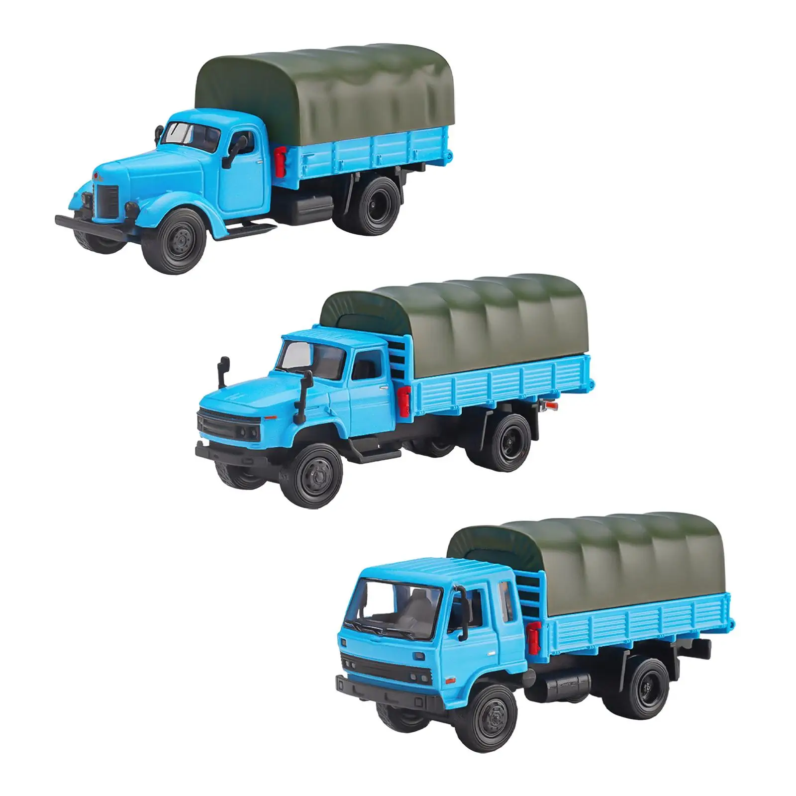 Metal Diecast Truck Hand Painted Road Collections 1:64 Transport Truck Model Car Mini Carrier Vehicle for Kids Adults Decoration