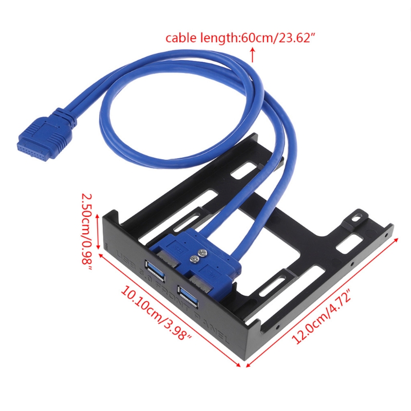 Bay, Painel frontal, 2 portas, USB 3.0, 3.5 