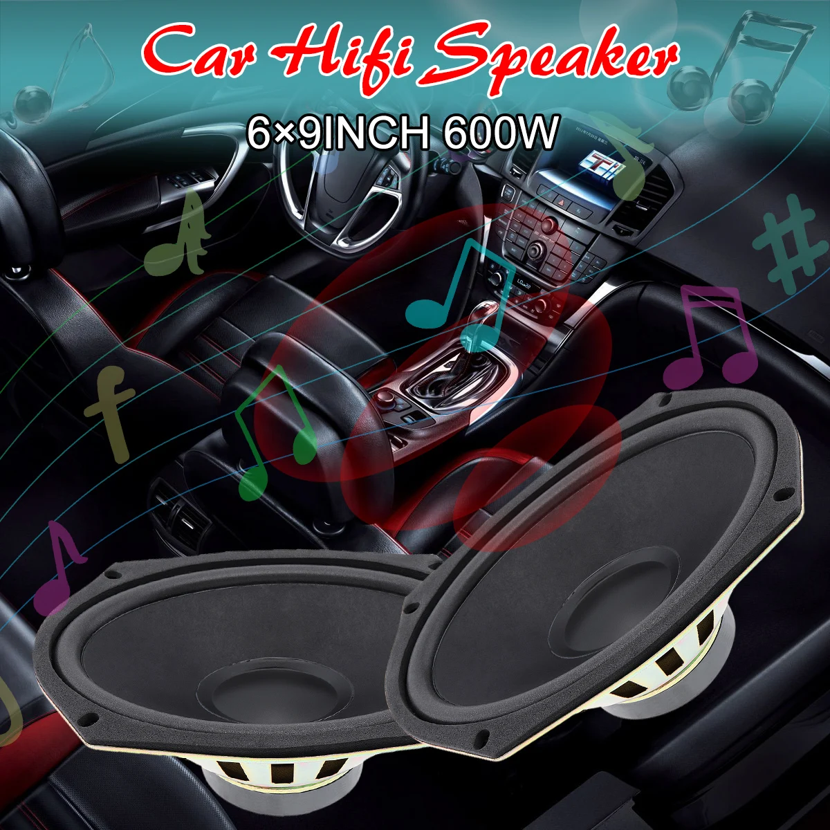polegada coaxial do carro porta áudio música estéreo gama completa freqüência de alta fidelidade para carro