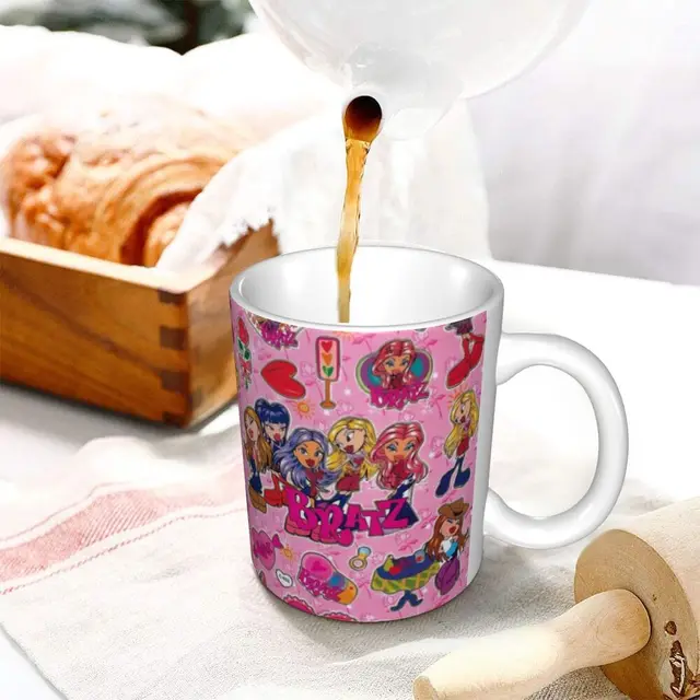 DIY Bratz Rock Angelz Ceramic Mug Customized Anime Animation