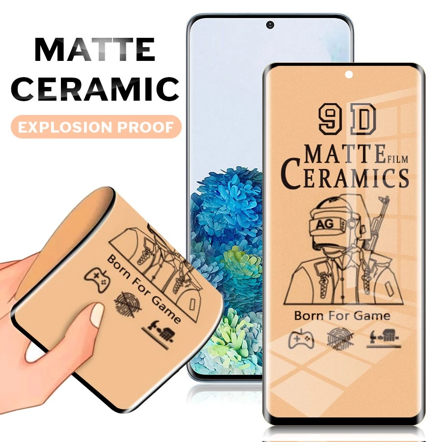 9D Soft Matte Ceramic Film for Samsung S20 FE S22 S21 Ultra Plus S10 S9 S8 Full Cover Screen Protectors for Galaxy Note 20 Ultra phone glass protector