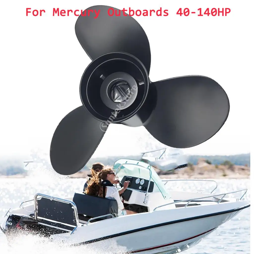 40-140HP Prop 3 Blade Aluminum Alloy Propeller Quality for Mercury Black