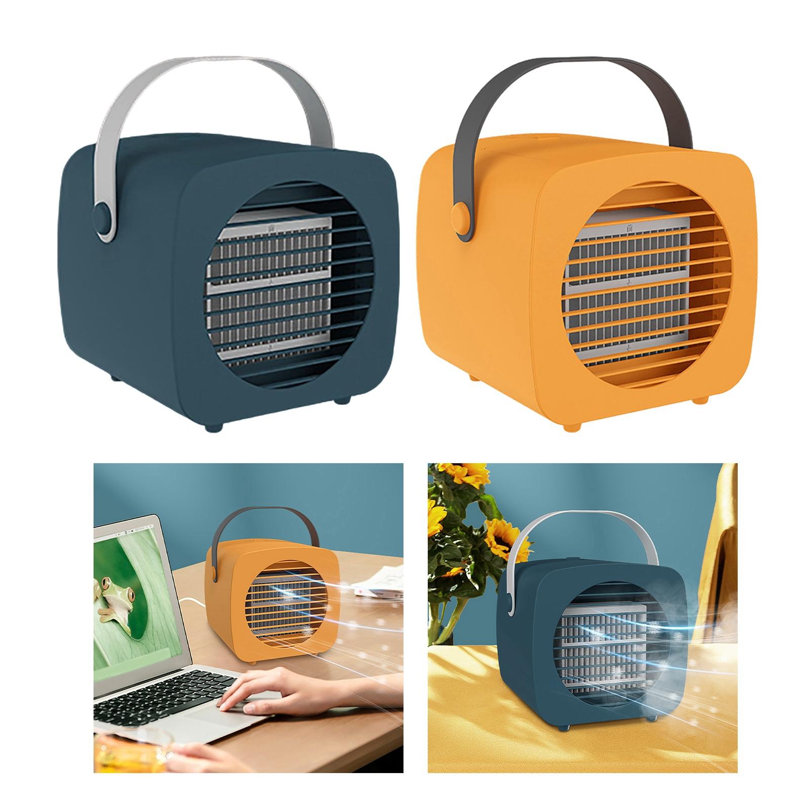 Small Rechargeable Evaporative USB Air Cooler Fan Humidifier Misting Unit Personal Portable Air Conditioner for Home Outdoor