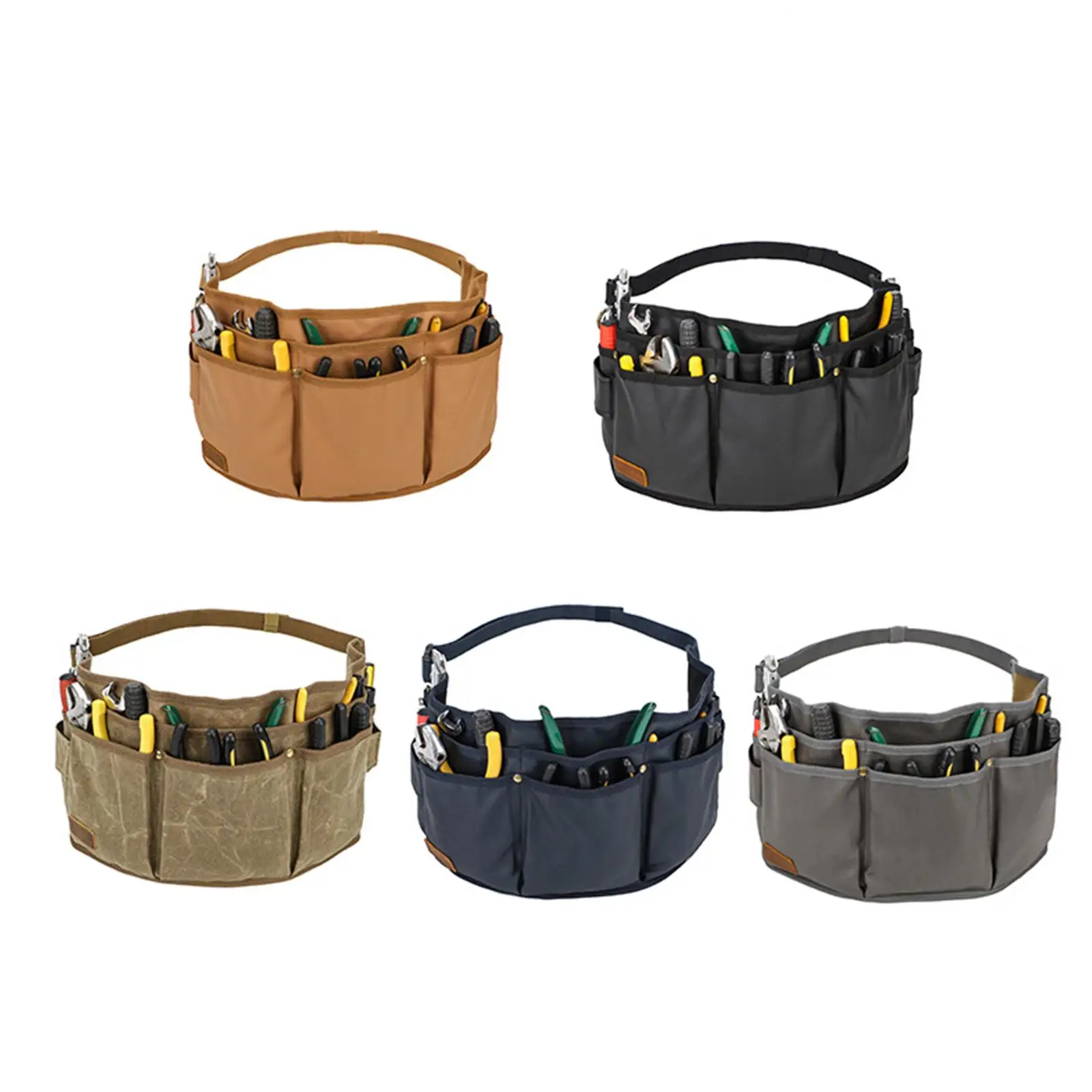 Waist Tools Bag Practical Portable for Electrician Multi Purpose Durable with Multiple Pockets Convenient Waist Storage Bag