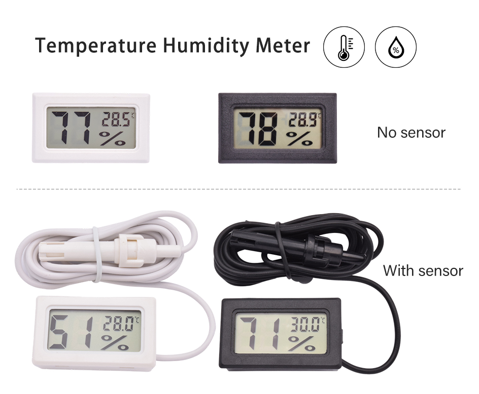 Mini Digital SquareThermo Hygrometer Thermometer Probe Tester Indoor Temperature Humidity Meter Sensor Instrument Gauge Detector