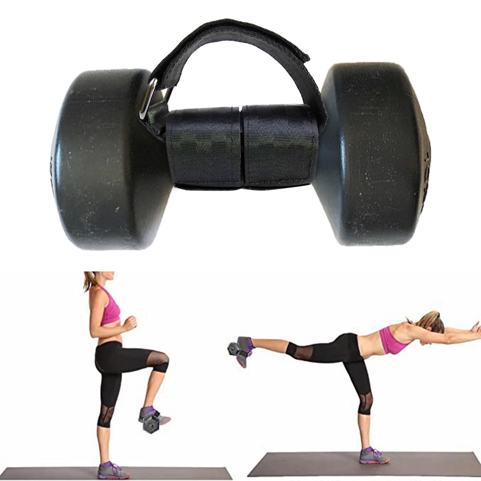 2x D Ring Ankle Dumbbell Attachment for Weight Lifting Fitness