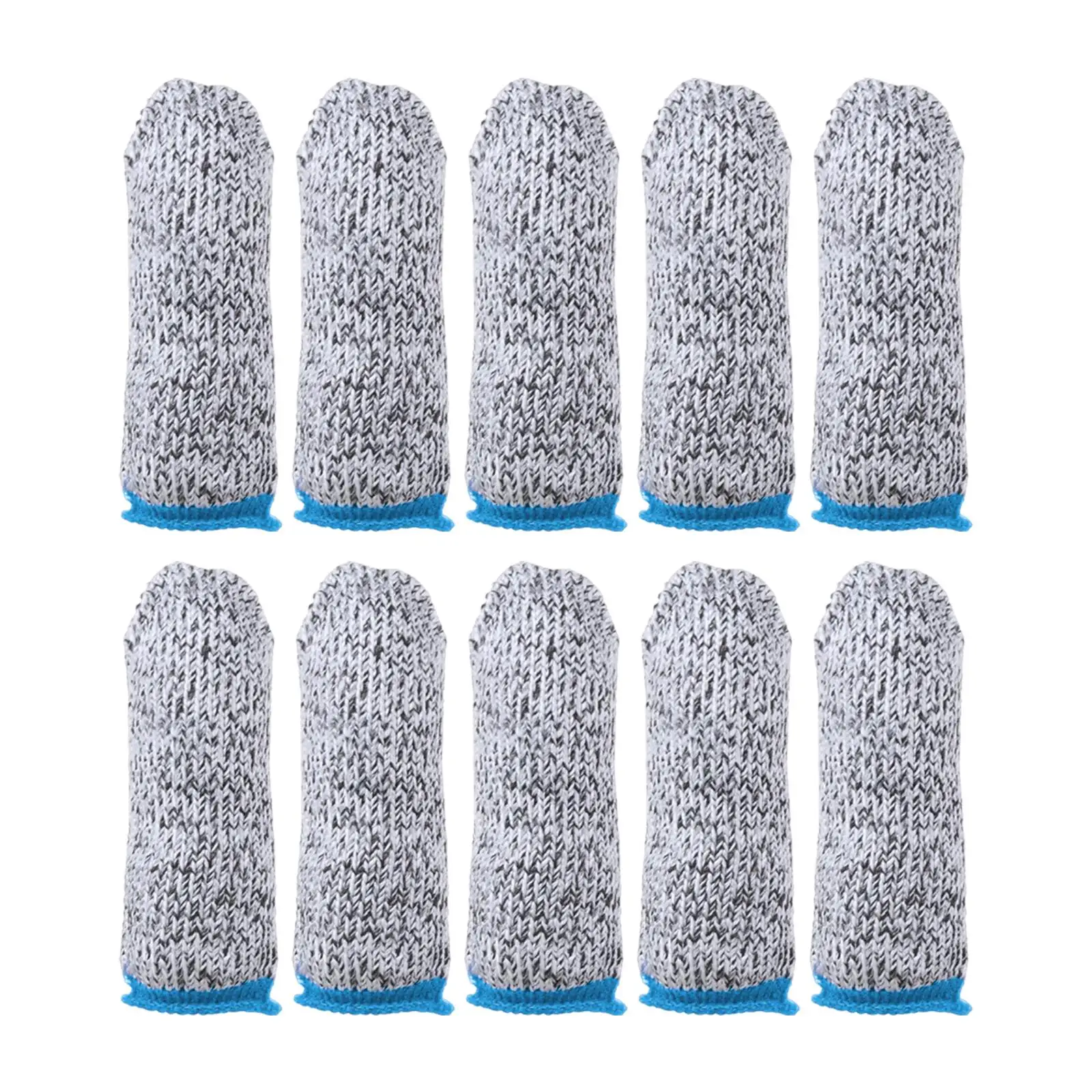 10Pcs Finger Thumb Cots Protection Breathable Gloves Reusable Comfortable Thumb Protector for Worker Building Repairing Crafting