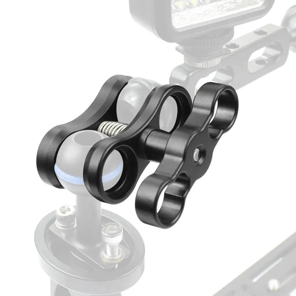 1 inch Ball Clamp for Underwater Scuba Diving Camera Lights, Fast and Easy Mounting