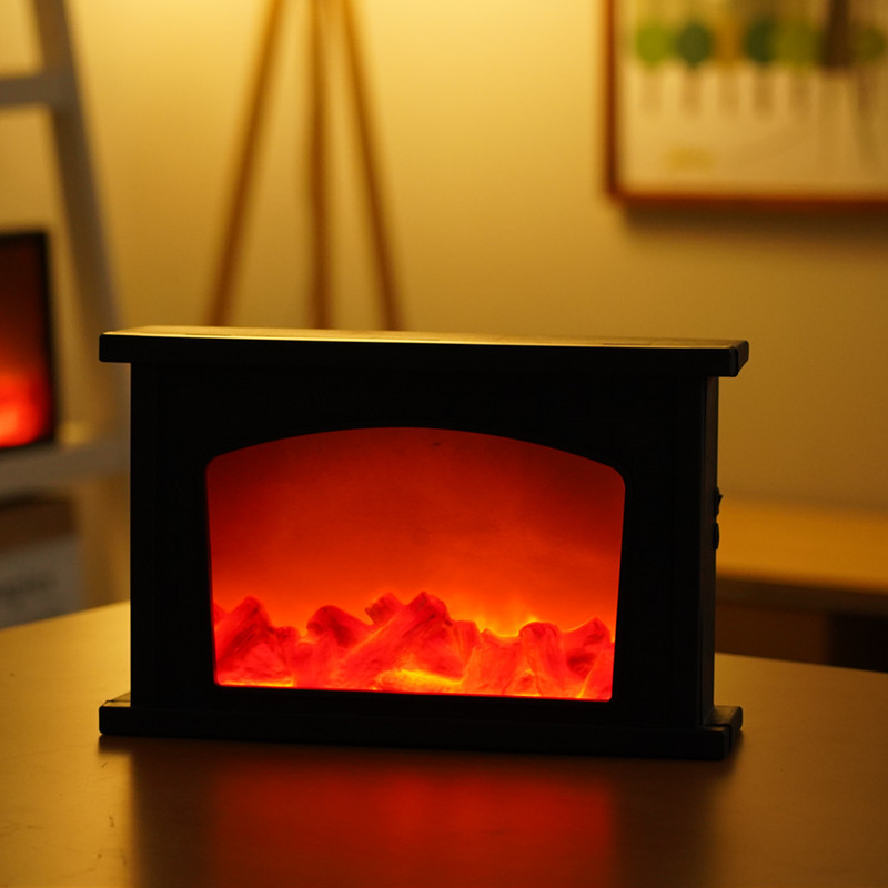 fake flame lights for fireplace battery operated