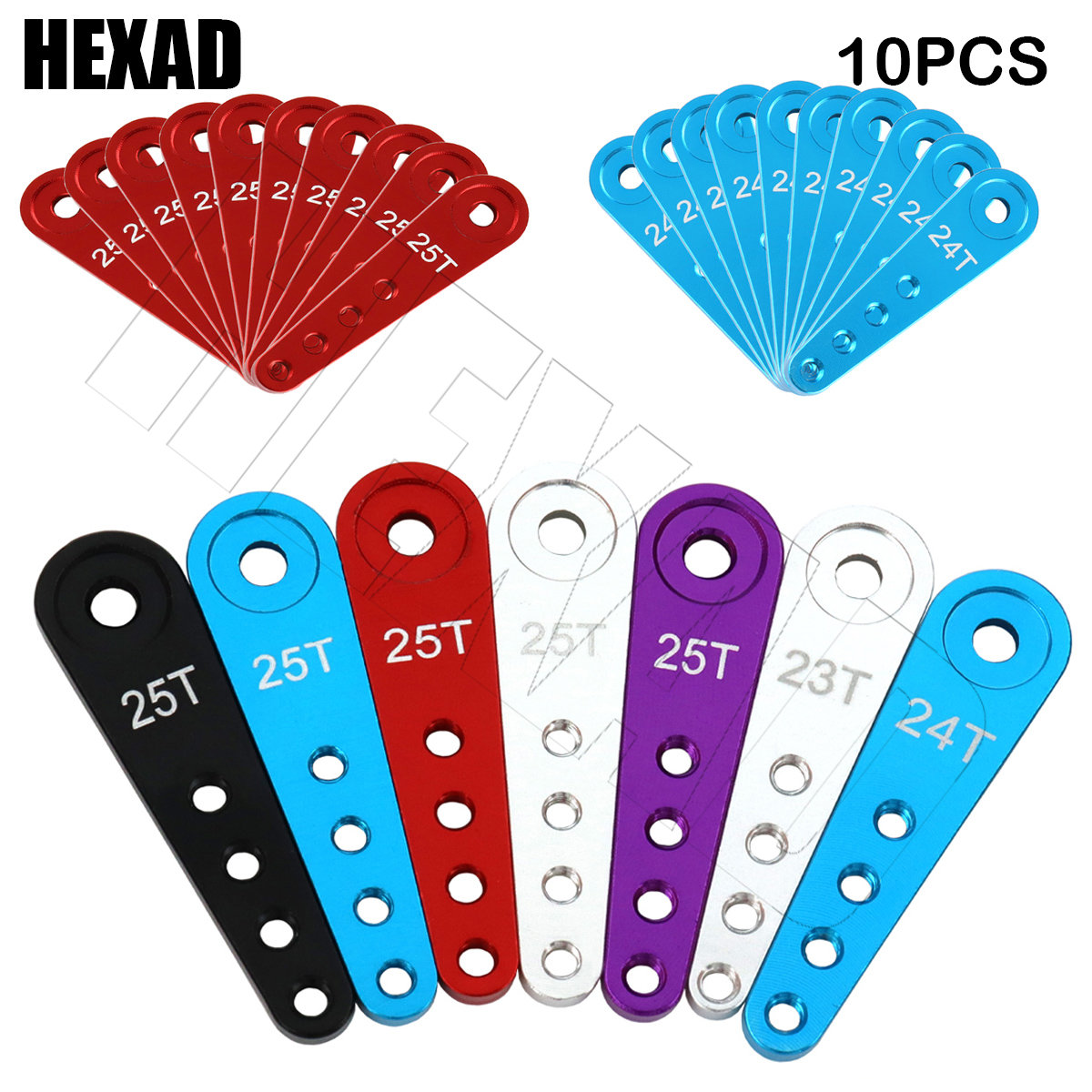 25T/24T/23T Metall Lenkservoarm Verlängerung Horn 37mm für 1/10 RC Auto Boot Futaba HSP Wltoys SCX01 RC Auto Crawler Teile – Detail 1