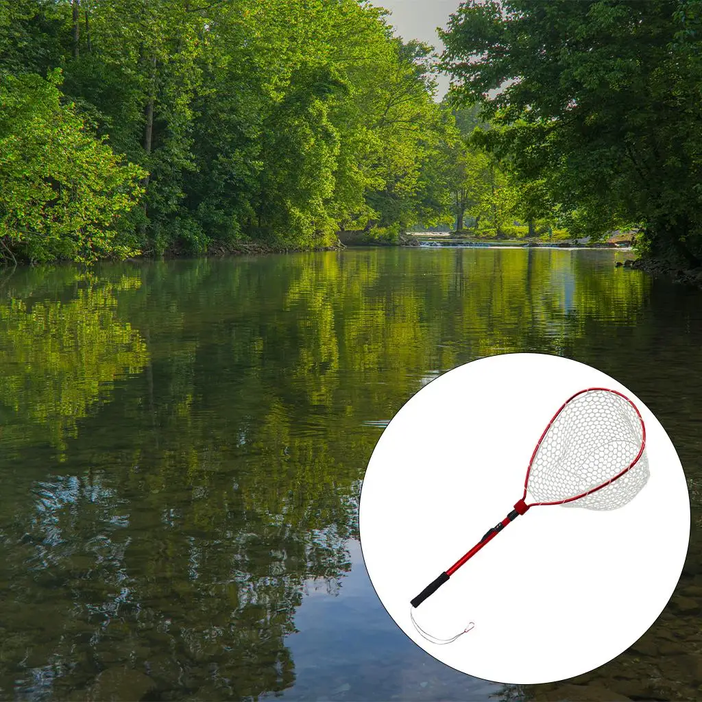 Fishing Landing Net Telescopic Folding  Trout  Pole Salmon Net