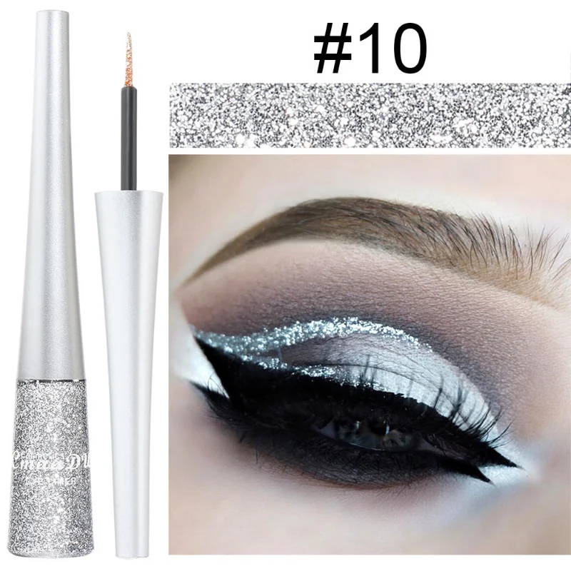 Best of Glitter Diamonds Liquid Eyeliner Pen Pearlescent Sequins Diamond Bright Shining Eyeliner Waterproof Lasting Eyeshadow Cosmetics Reviews & Tips - Image 3