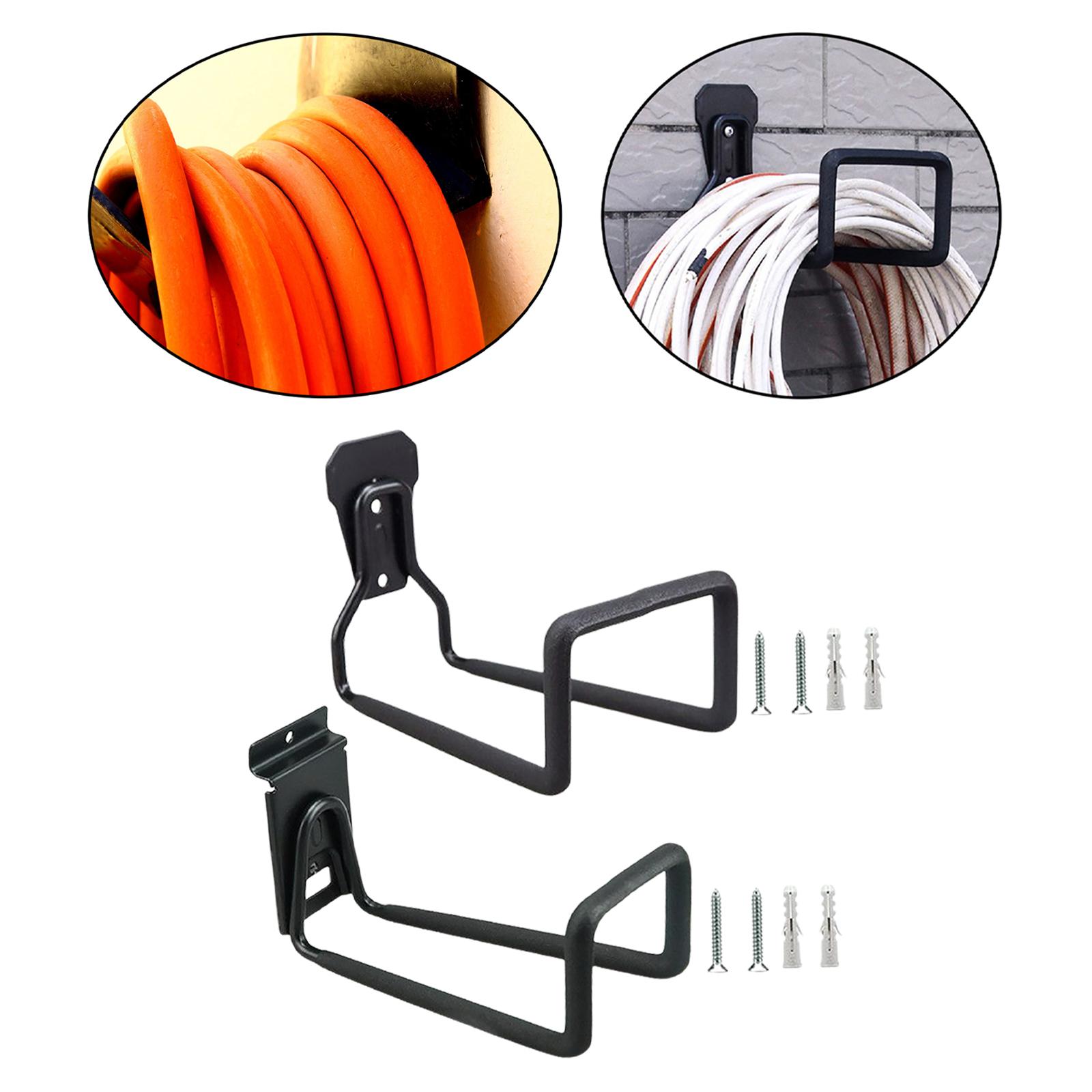 Heavy Duty Metal Water Hose Holder Wall Mounted Storage Rack for Home Garage