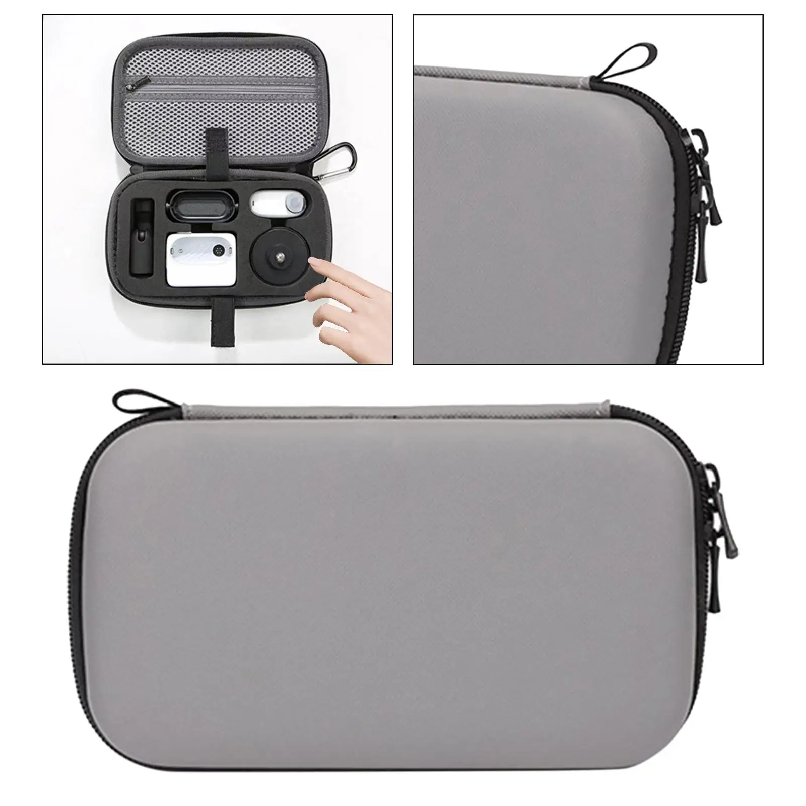 Action Camera Bag Protective Portable Waterproof Handbag Soft Padded Durable Travel Case Camera Insert Bag for Go 3 Accessories