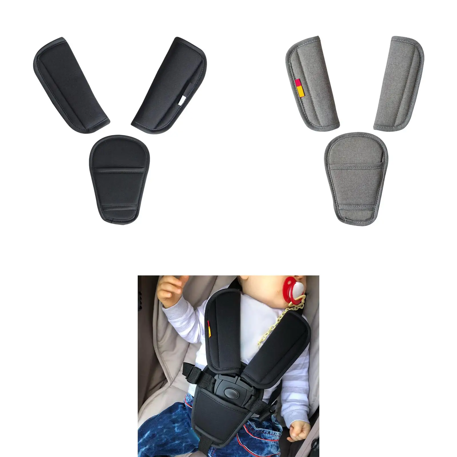 Baby Stroller Shoulder Cover Belt Cushion Adjustable Covers Shoulder Protector Strap Covers for Kids Seat Children Baby
