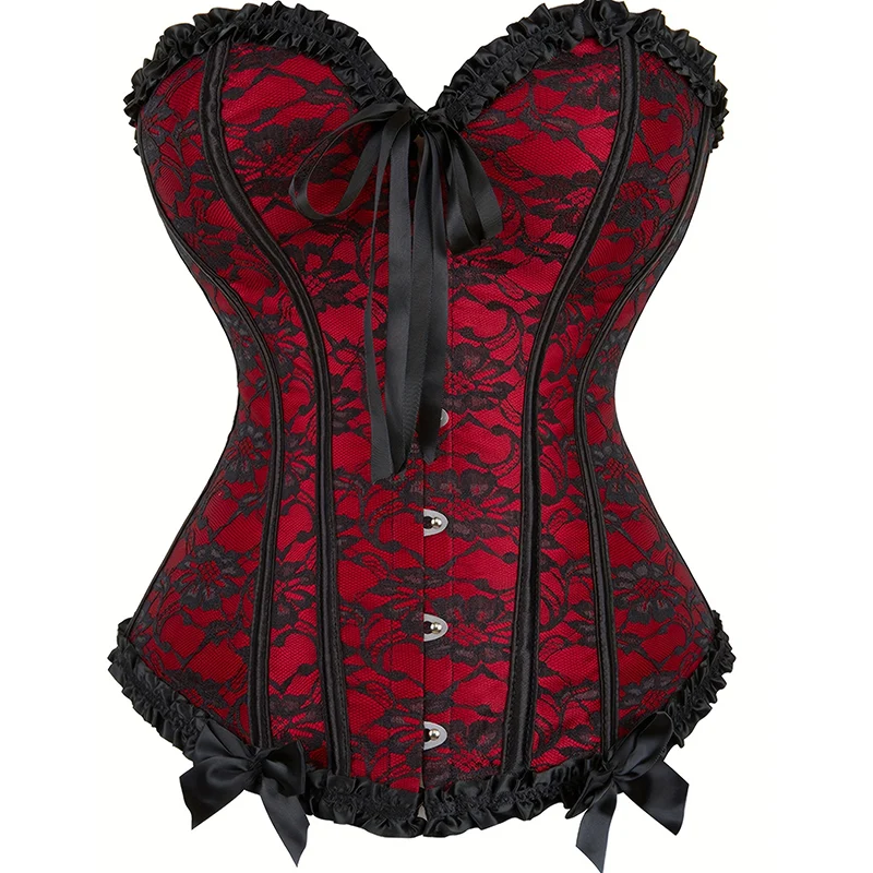 Sexy Gothic Corsets and Bustiers Top Overbust Corset Belt Slimming Women Waist Trainer Modeling Strap Plus Size Waist Cincher