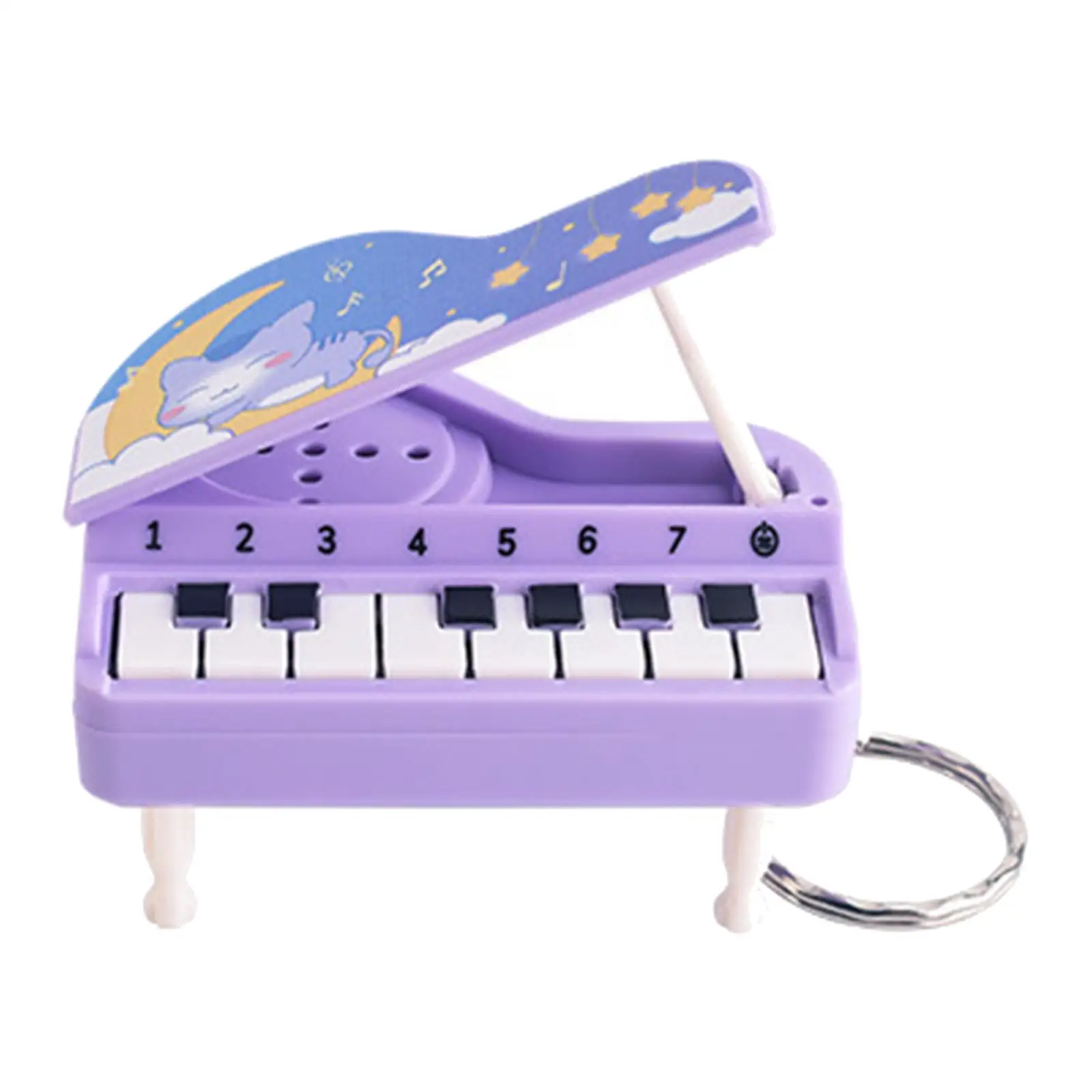 Handheld Music Piano Toy Developmental Creative Piano Keychain for Boy