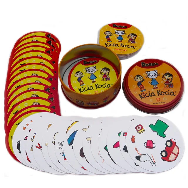Dobble-juego de cartas de una pieza, doble juego, 30/55 piezas, HP,  animales, juego de