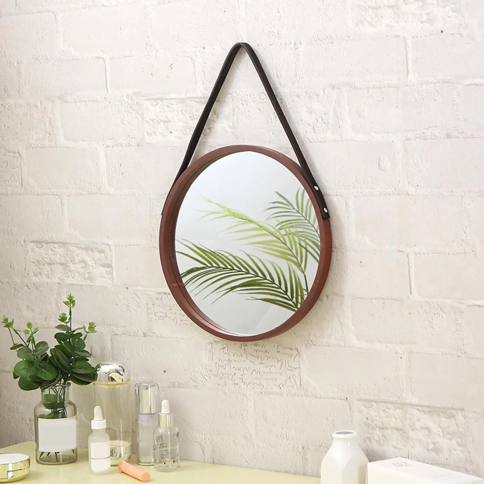 Wall Hanging Mirror Ornament Art Wall Mount for Living Room Salon Decorative