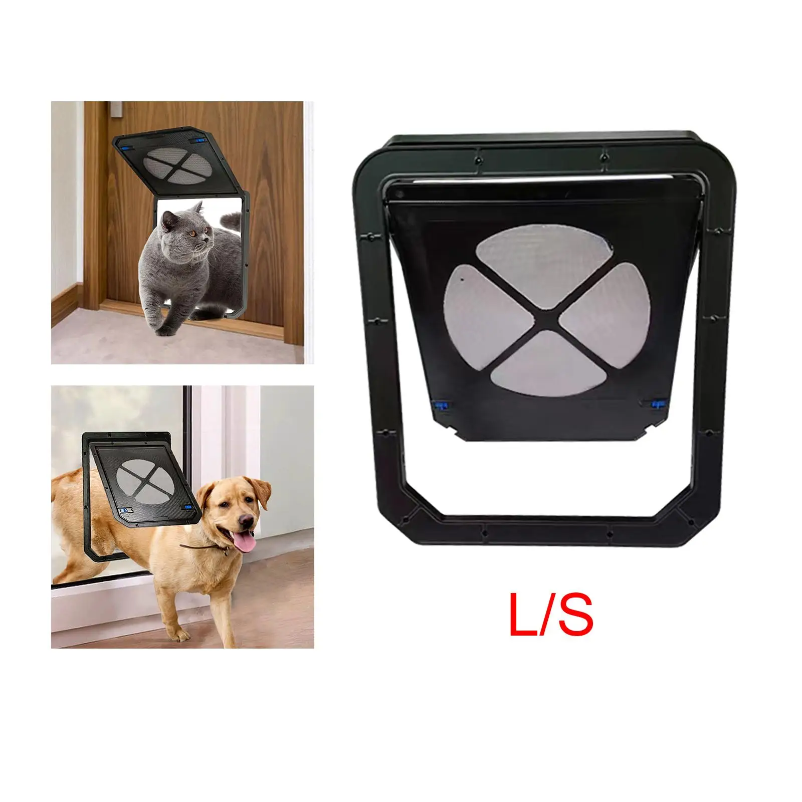Pet dog Flap Door Puppy Gate Einfach zu installieren Window and Porch Use Self Closing Lockable Magnetic Pet Supplies Door